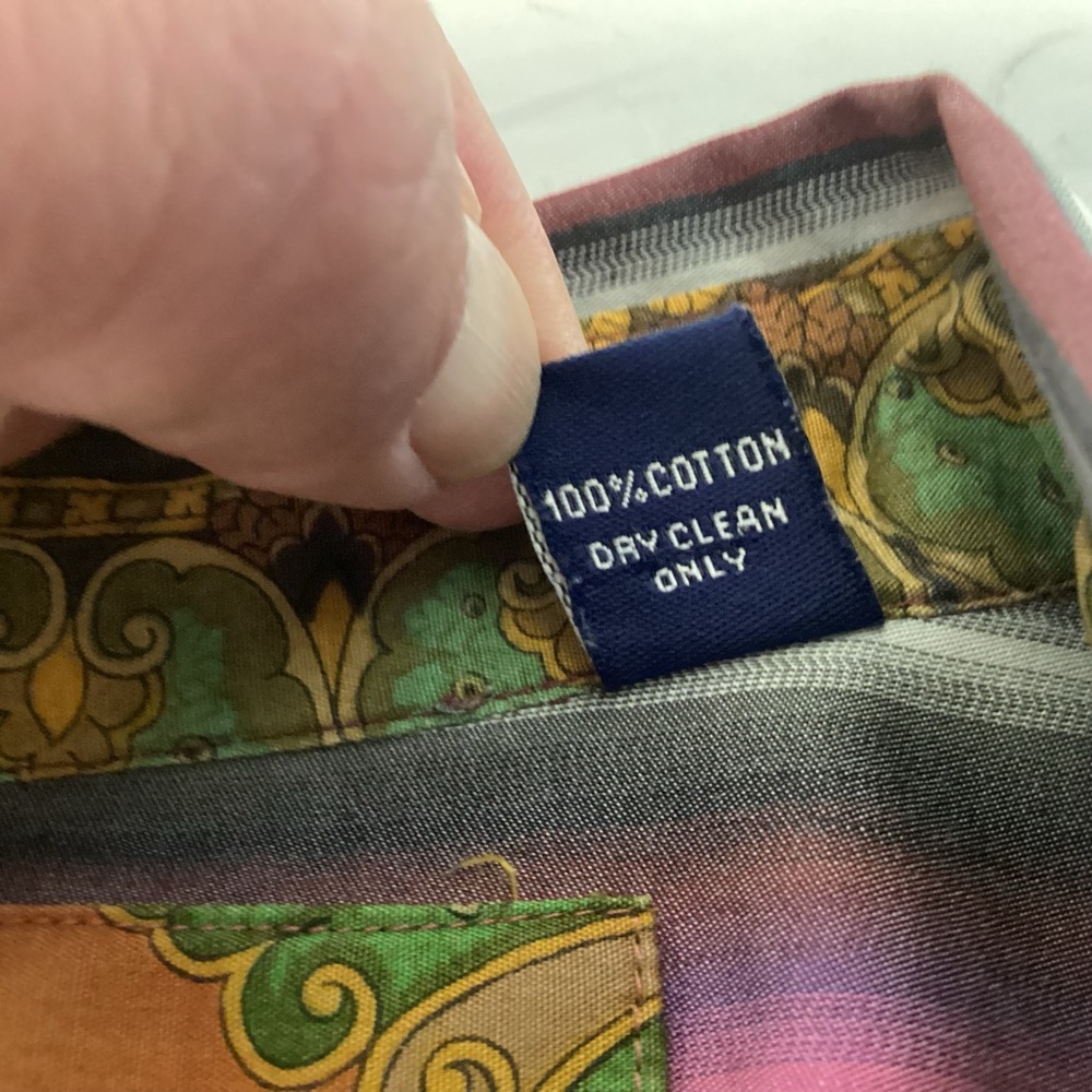 Robert Graham Women’s Multi Colored Striped Button Down Long Sleeve Shirt Sz 12 - Picture 10 of 16